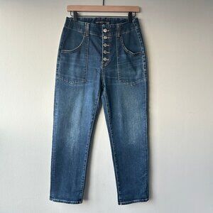 Veronica Beard Arya High Rise Straight Jeans Bright Blue Denim Women's Size 27